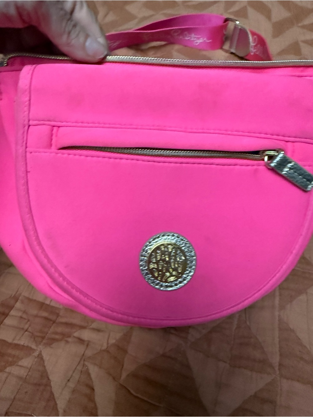 Lilly Pulitzer Lily Pulitzer Giavanna Neoprene
Crossbody Bag. Aura Pink - Picture 2 of 9
